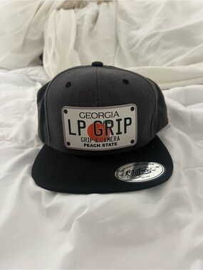 The Classic LP Grip Georgia Patch Snapback - Black/Gray with Orange Accent